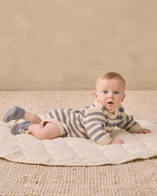 REX ROMPER SLATE STRIPE - SLATE | Quincy Mae