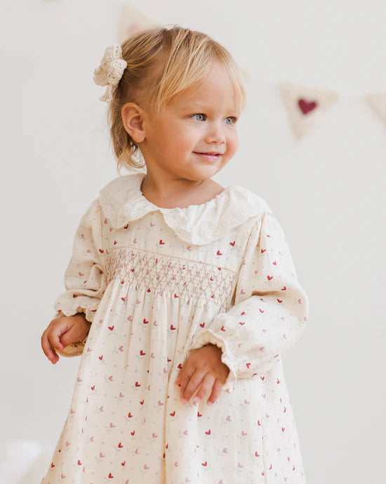 Callie Dress || Heart Ditsy | Quincy Mae