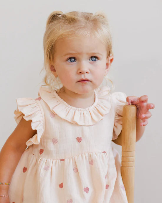 Charlotte Dress || Heart Embroidery | Quincy Mae