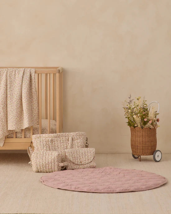 Woven Crib Sheet - Dahlia - Natural | Quincy Mae