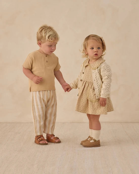 KNIT CARDIGAN NATURAL - NATURAL | Quincy Mae