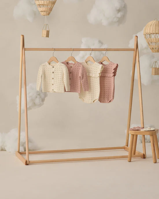 Scalloped Cardigan || Natural - Natural | Quincy Mae