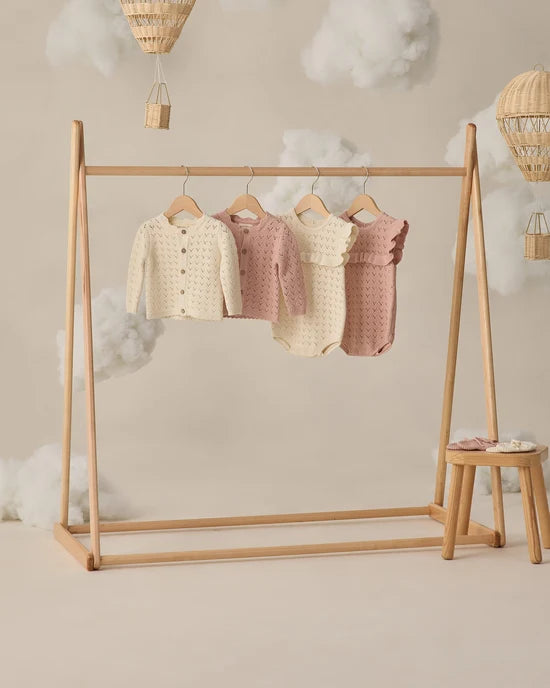Scalloped Cardigan || Natural - Natural | Quincy Mae