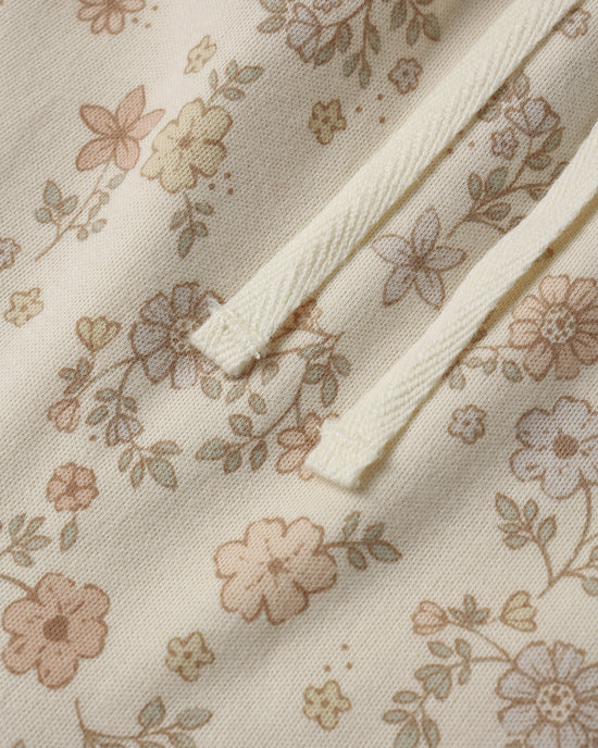 DRAWSTRING PANT FLORAL VINE - NATURAL | Quincy Mae