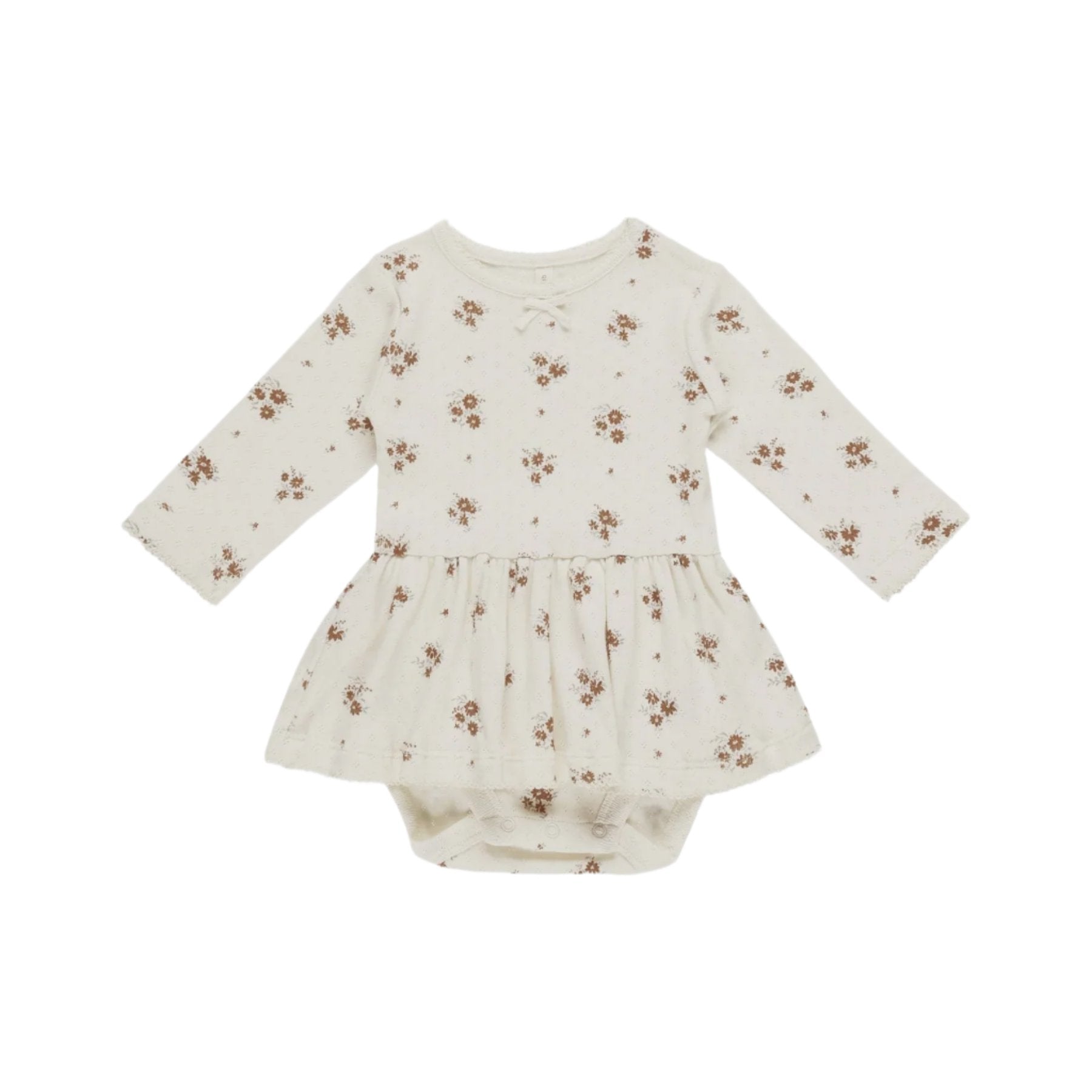 POINTELLE SKIRTED BODYSUIT || AUTUMN FLORA | Quincy Mae