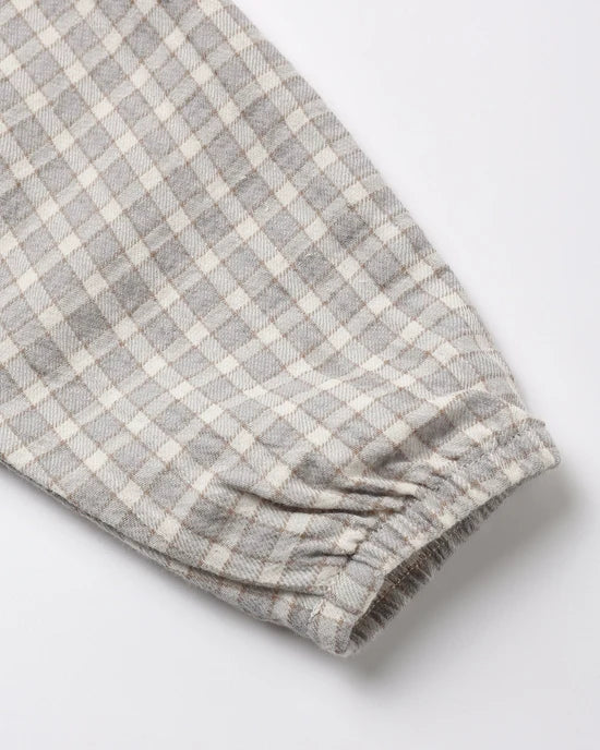 WOVEN PANT BLUE GINGHAM - CLOUD | Quincy Mae