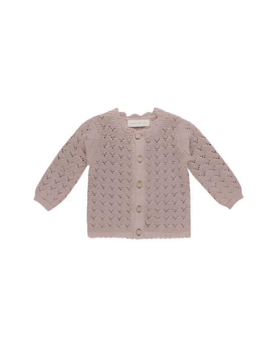 SCALLOPED CARDIGAN || MAUVE | Quincy Mae