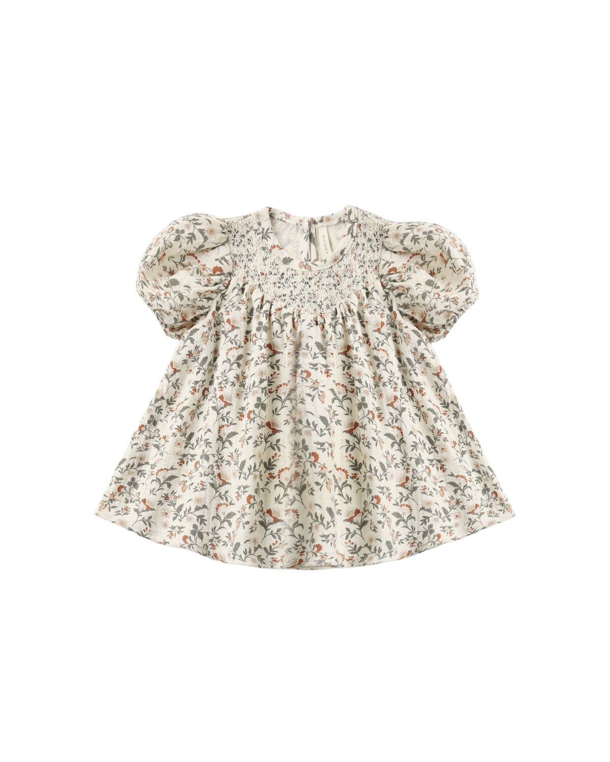Carina Dress Holiday Floral - Natural | Quincy Mae