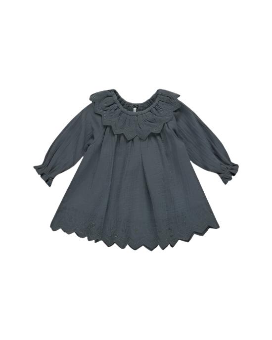 LONG SLEEVE ISLA DRESS || INDIGO | Quincy Mae