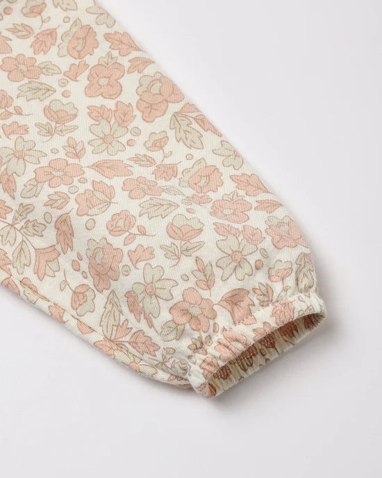 THALIA ROMPER PINK BLOSSOM - IVORY | Quincy Mae