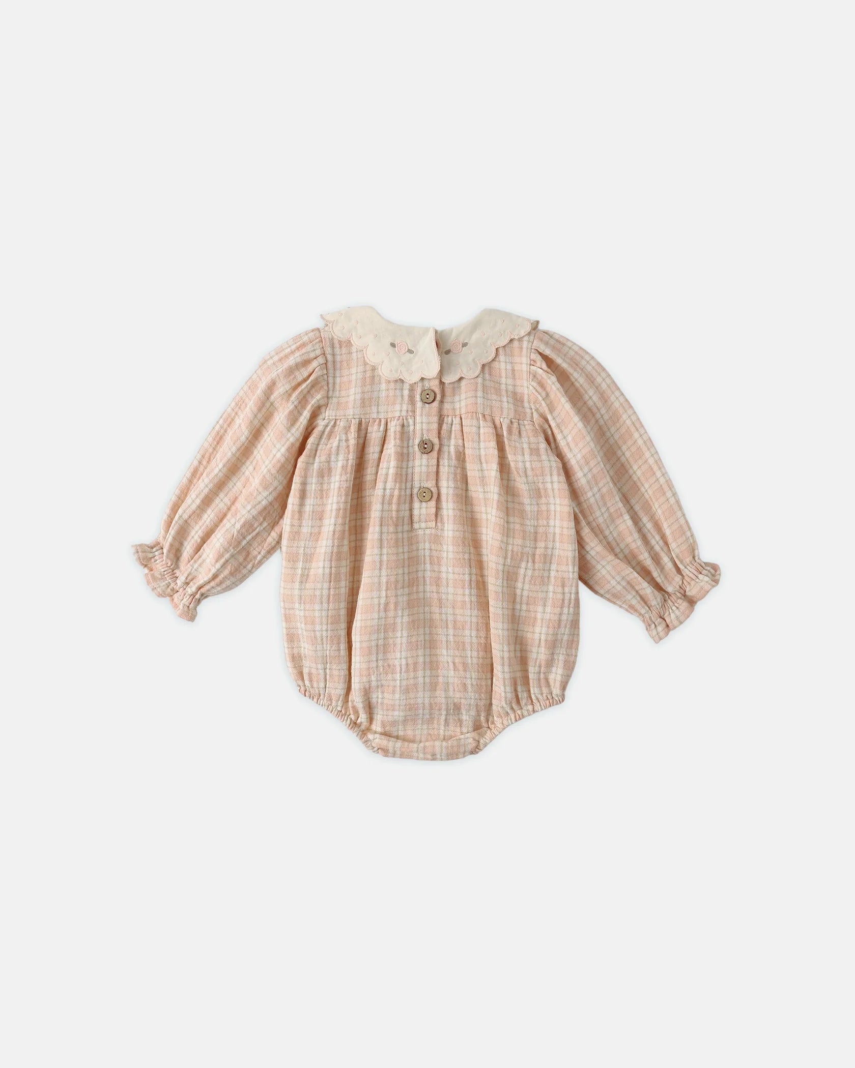 Callie Romper - Pink Plaid - Pink | Quincy Mae