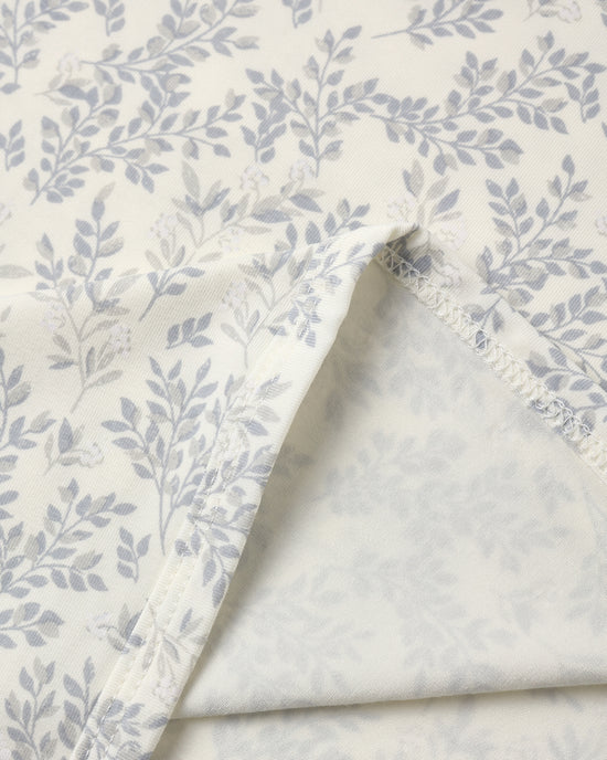 BAMBOO SWADDLE CLOUD FLORAL - IVORY | Quincy Mae