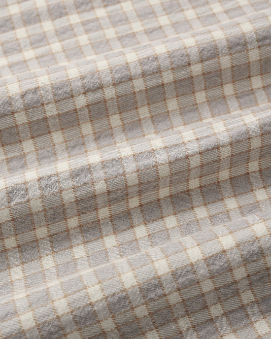 WOVEN SWADDLE BLUE GINGHAM - CLOUD | Quincy Mae