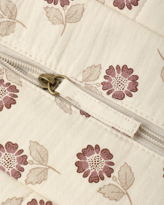 DIAPER BAG + CHANGING PAD SET FALL FLORAL - NATURAL | Quincy Mae