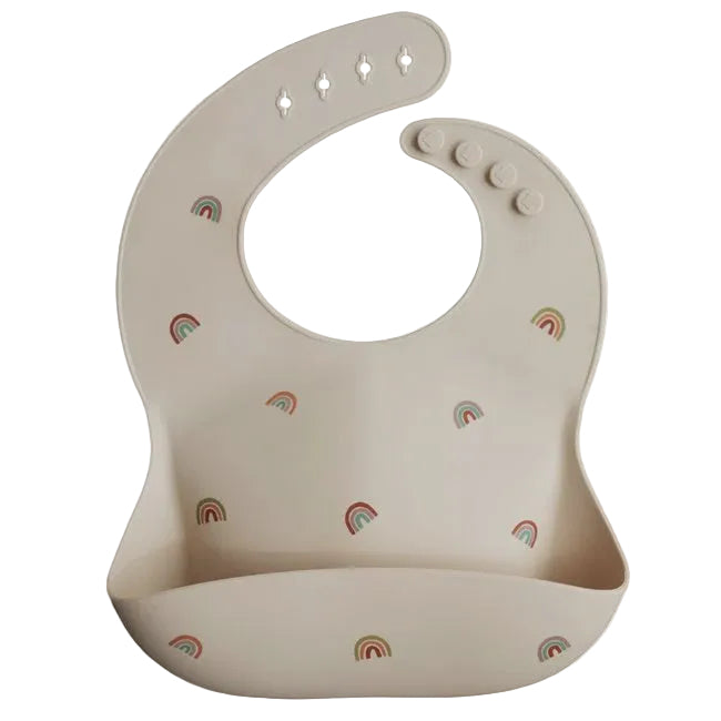 Silicone Baby Bib - Rainbow | Mushie