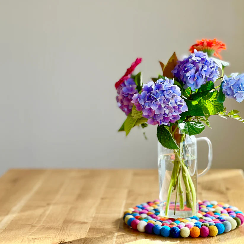 Felt Ball Pot Stand - Rainbow | SHEEP-ish