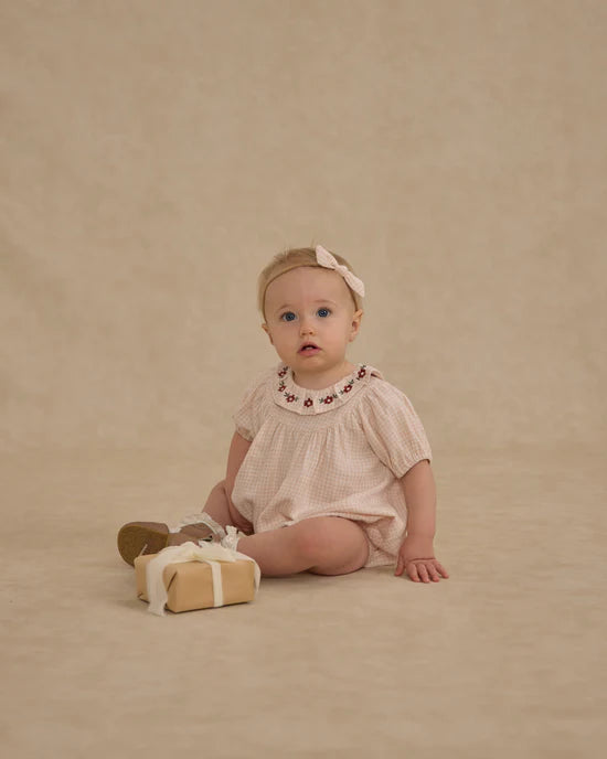 LULA ROMPER || PETAL GINGHAM | Rylee + Cru