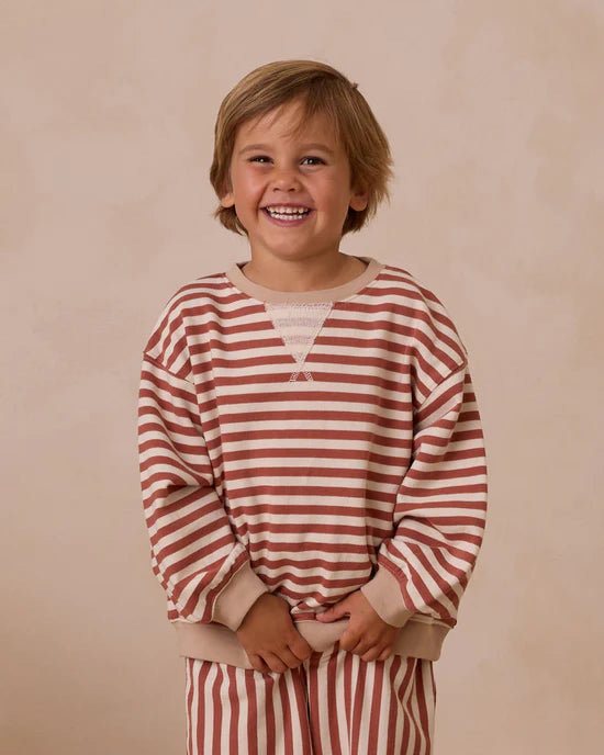 Oversized Crew || Poppy Stripe | Rylee + Cru