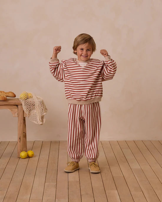 Oversized Crew || Poppy Stripe | Rylee + Cru