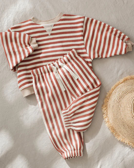 Oversized Crew || Poppy Stripe | Rylee + Cru
