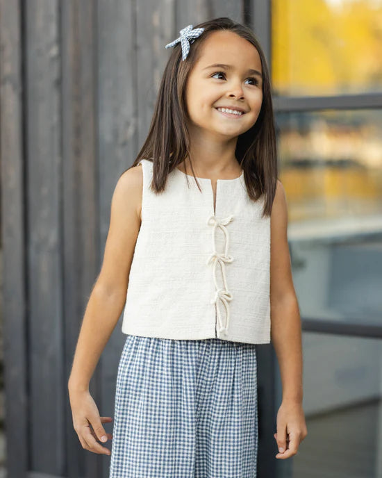 Bows - Set Of 2 - Marine Gingham - Marine | Rylee + Cru