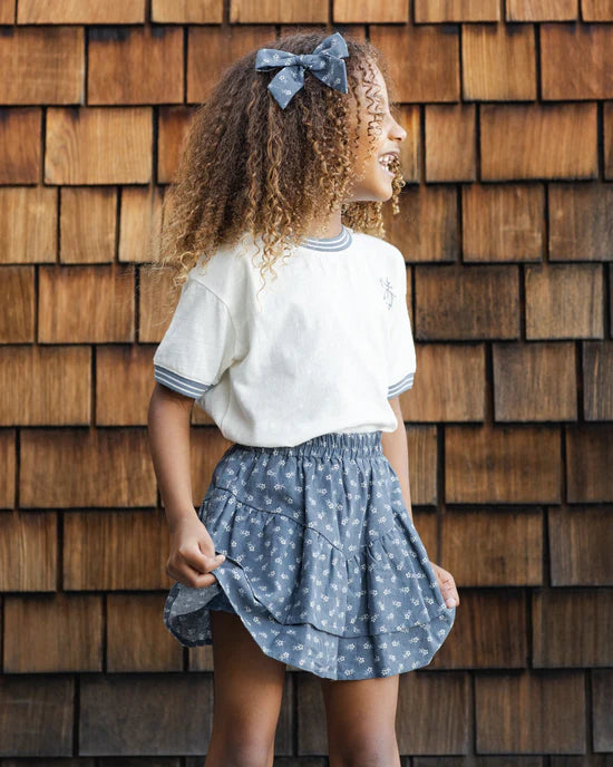 Bow - Ditsy - Marine | Rylee + Cru