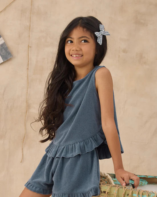 Bows - Set Of 2 - Marine Gingham - Marine | Rylee + Cru