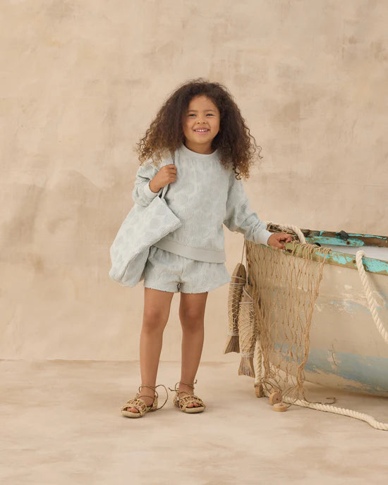 Terry Beach Bag - Periwinkle Daisy - Periwinkle | Rylee + Cru