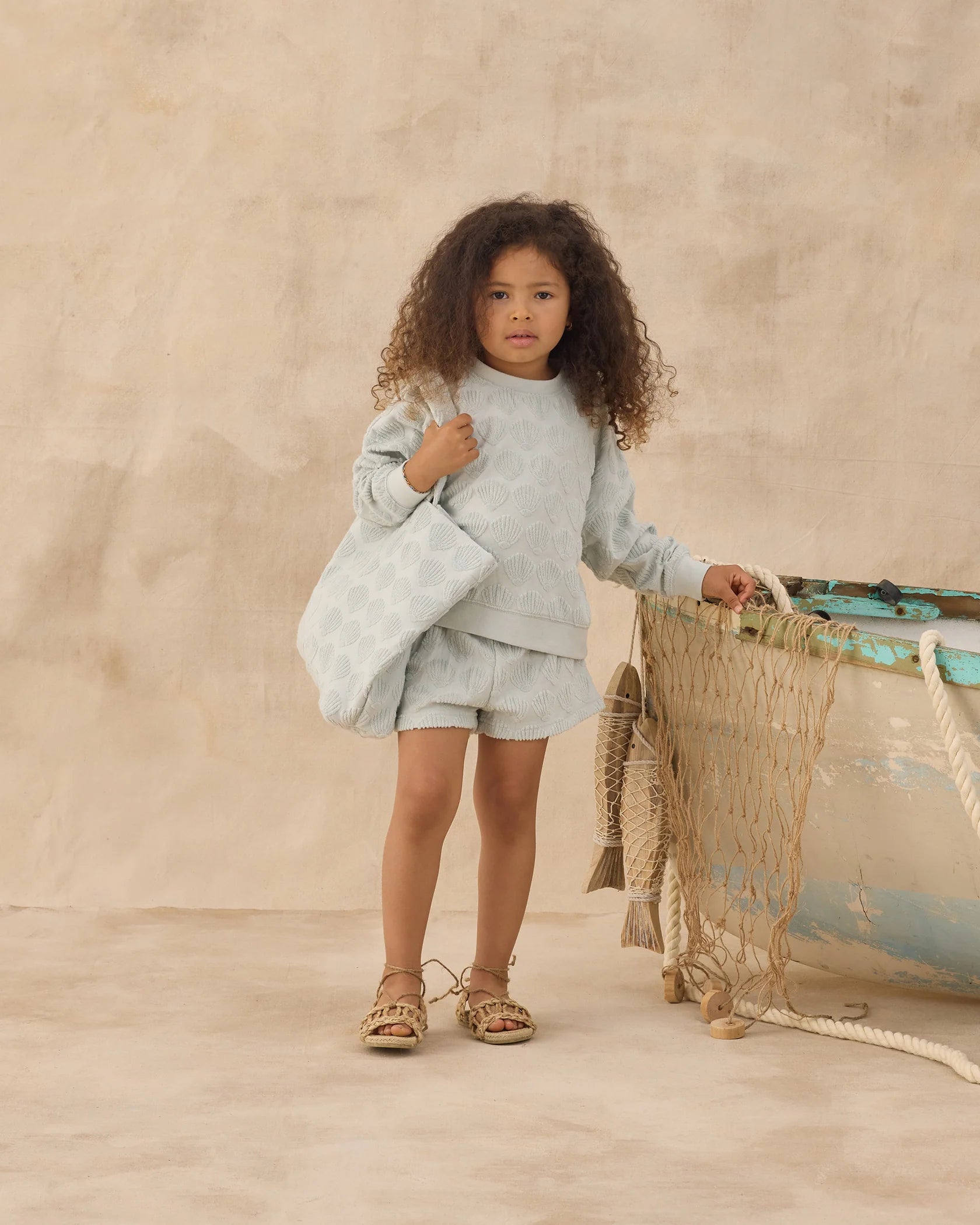 Terry Beach Bag - Periwinkle Daisy - Periwinkle | Rylee + Cru