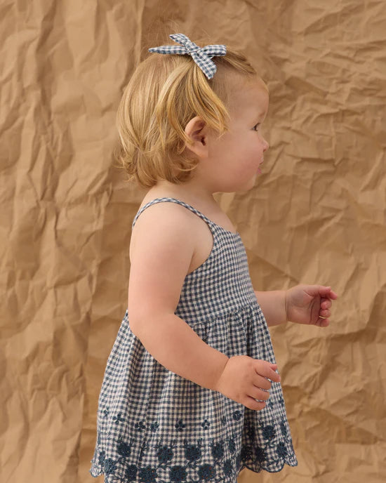 Bows - Set Of 2 - Marine Gingham - Marine | Rylee + Cru