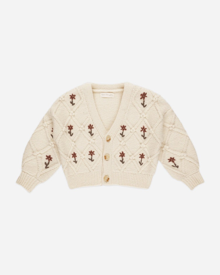 Boxy Cardigan || Winter Floral Embroidery |  Rylee + Cru