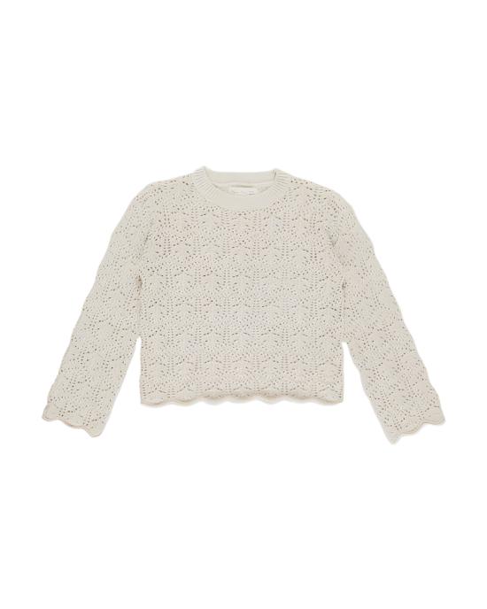 Crochet Knit Pullover - Natural | Rylee + Cru