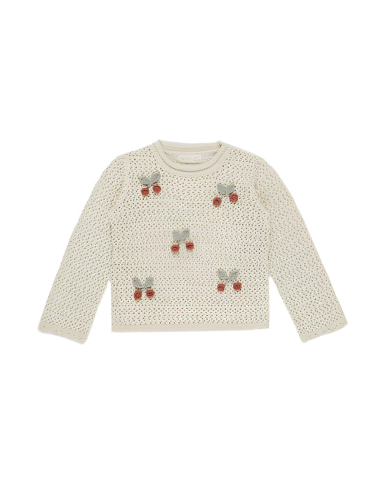 Crochet Knit Pullover || Cherries | Rylee + Cru