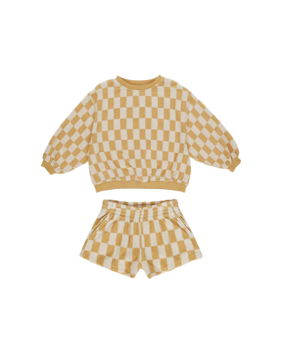 Summer Terry Set || Marigold Check | Rylee + Cru