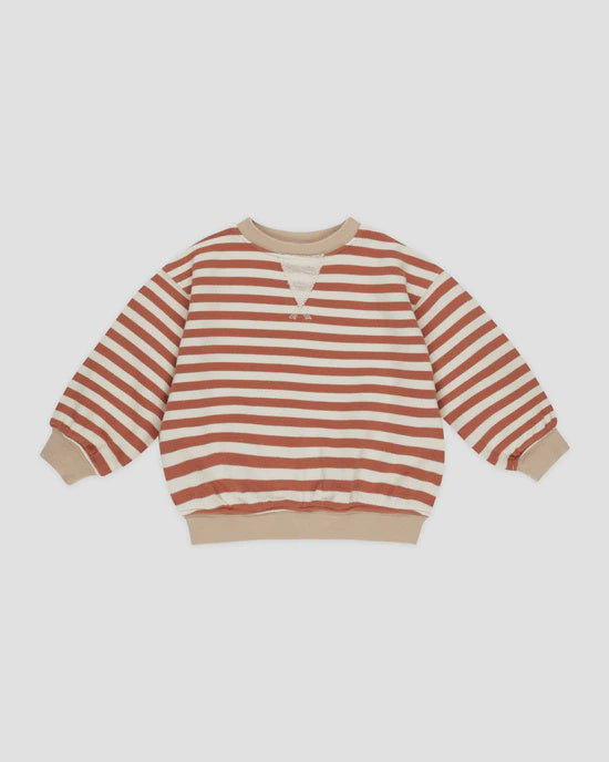 Oversized Crew || Poppy Stripe | Rylee + Cru