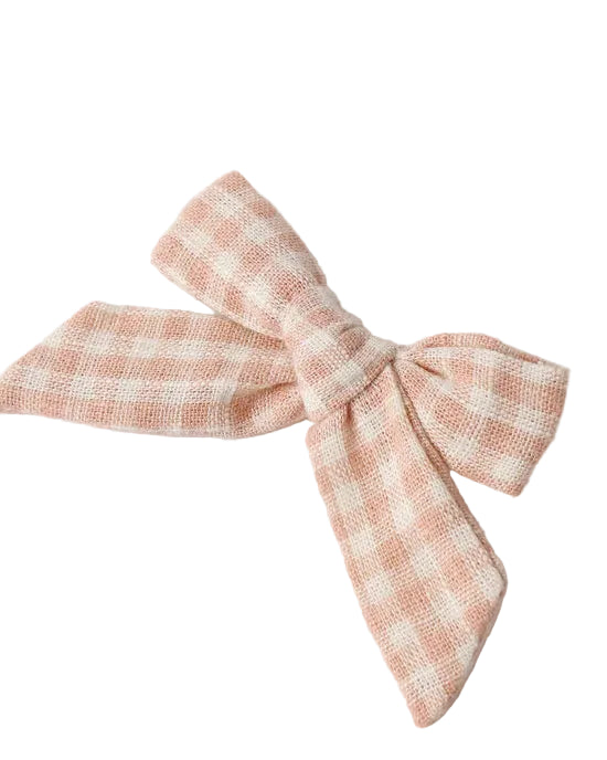 Bows - Set Of 2 || Petal Gingham - Petal | Rylee + Cru