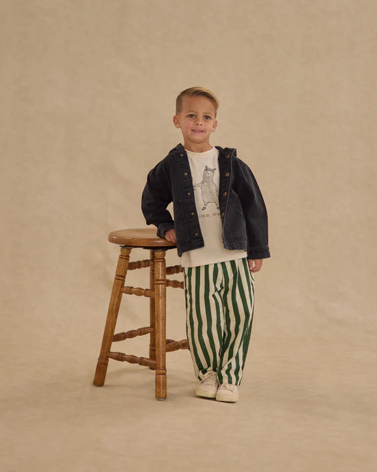 BAGGY PANT || GREEN STRIPE | Rylee + Cru
