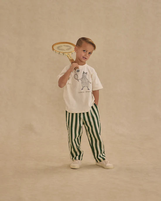 BAGGY PANT || GREEN STRIPE | Rylee + Cru