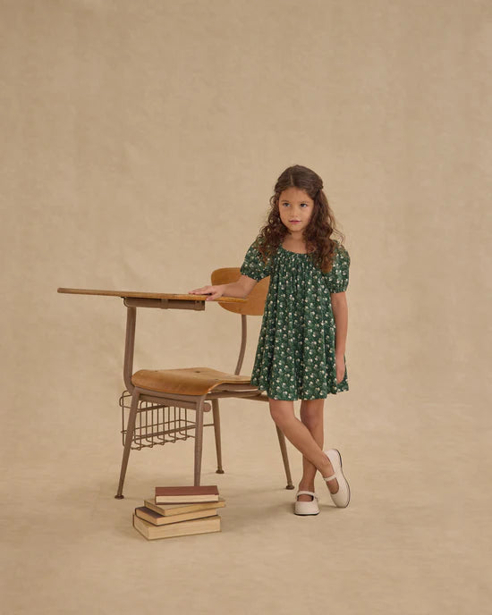 SABRINA MINI DRESS || GREEN DITSY | Rylee + Cru