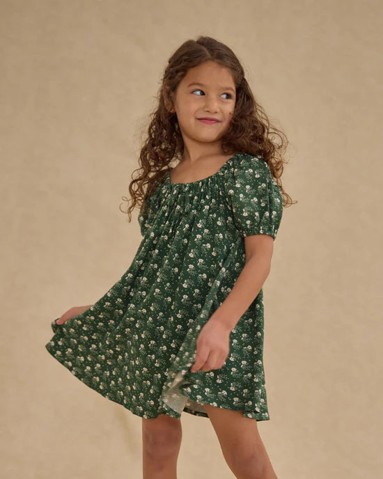 SABRINA MINI DRESS || GREEN DITSY | Rylee + Cru