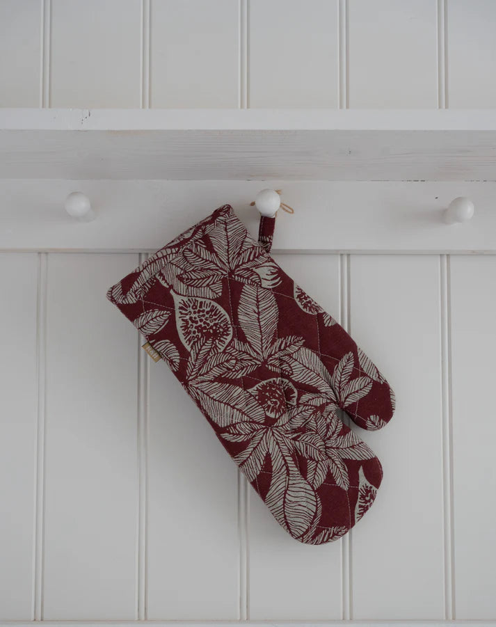 Fig Tree Single Oven Glove - Ruby | Raine & Humble
