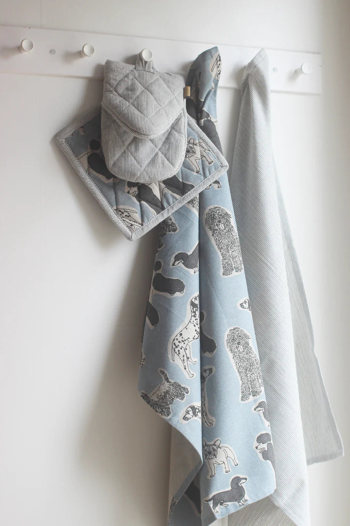 Woof Tea Towel - Blue Haze - 2 Pack | Raine & Humble