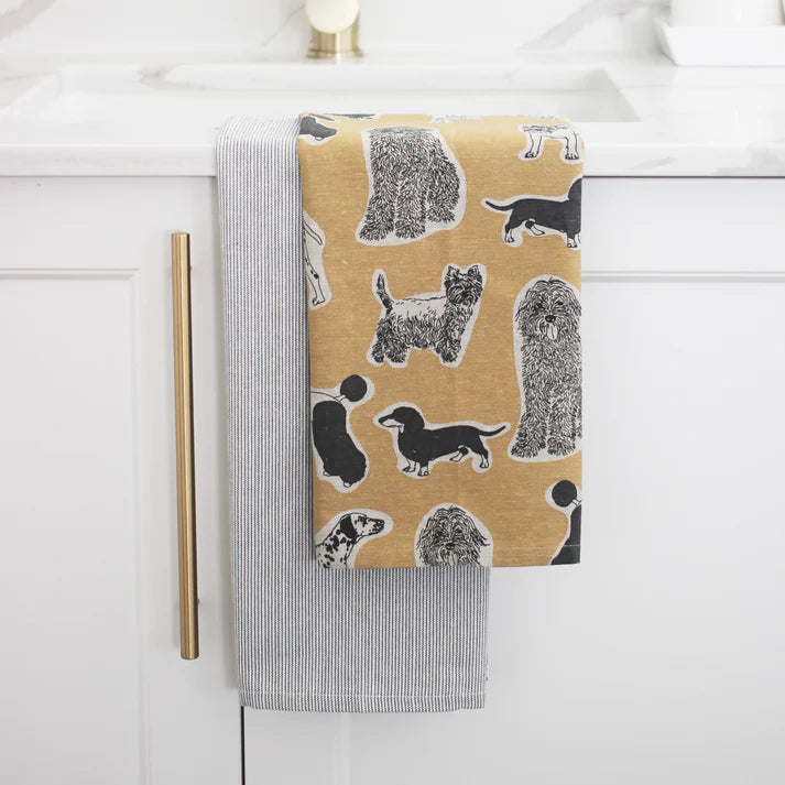 Woof Tea Towel - Yellow Sunset - 2 Pack | Raine & Humble