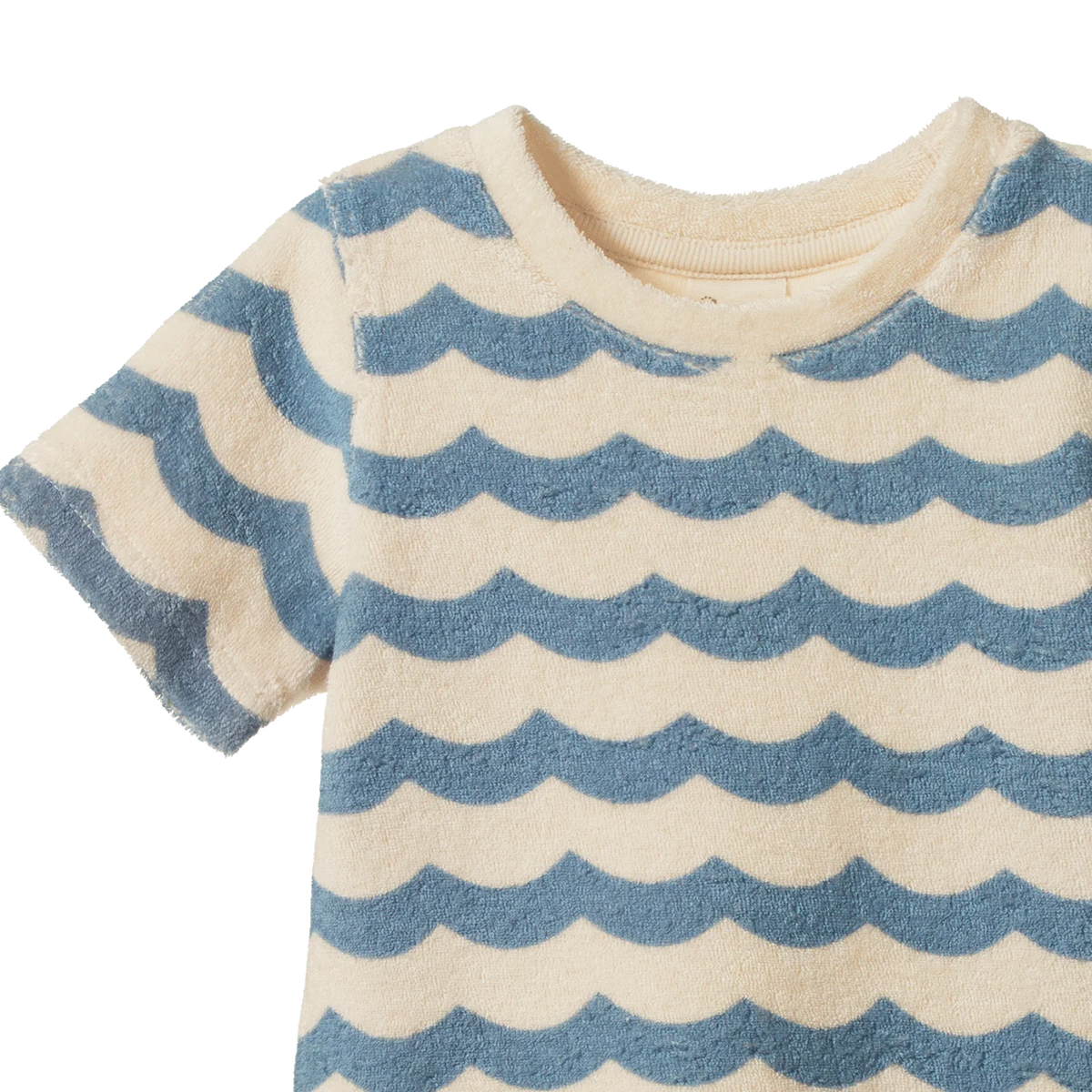 RIVER TEE TERRY - Waves Print | Nature Baby