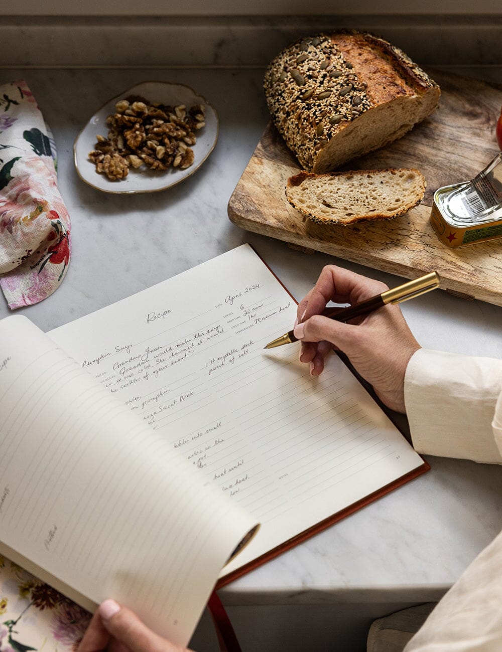 Heirloom Recipe Book Journal - Rust |Bespoke Letterpress