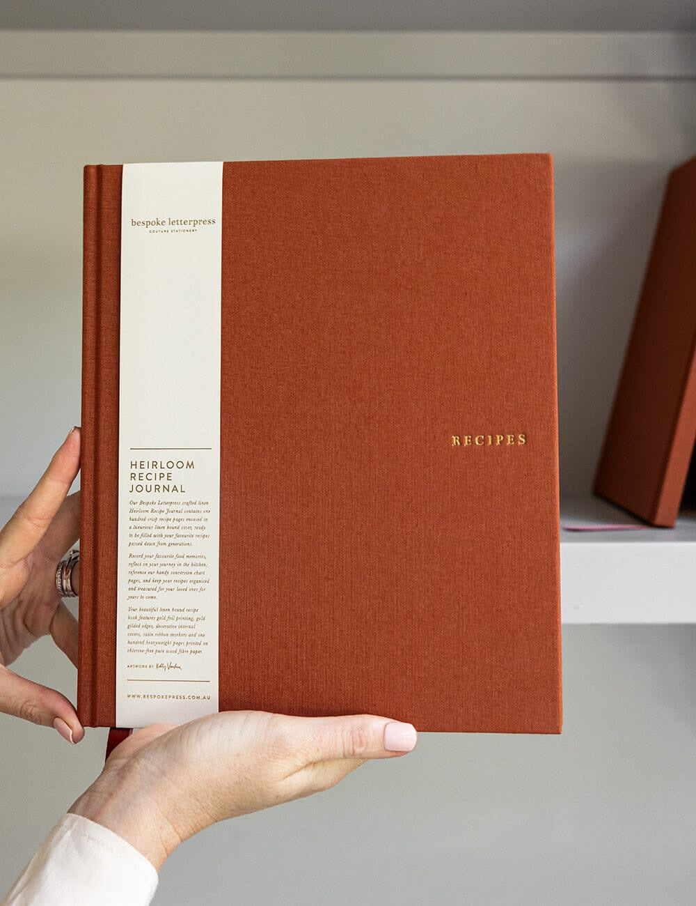 Heirloom Recipe Book Journal - Rust |Bespoke Letterpress