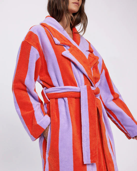 Robe - Grapefruit Stripes | Hommey