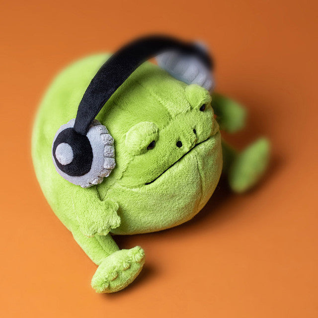 Ricky Rain Frog Headphones 21x18x19cm | Jellycat