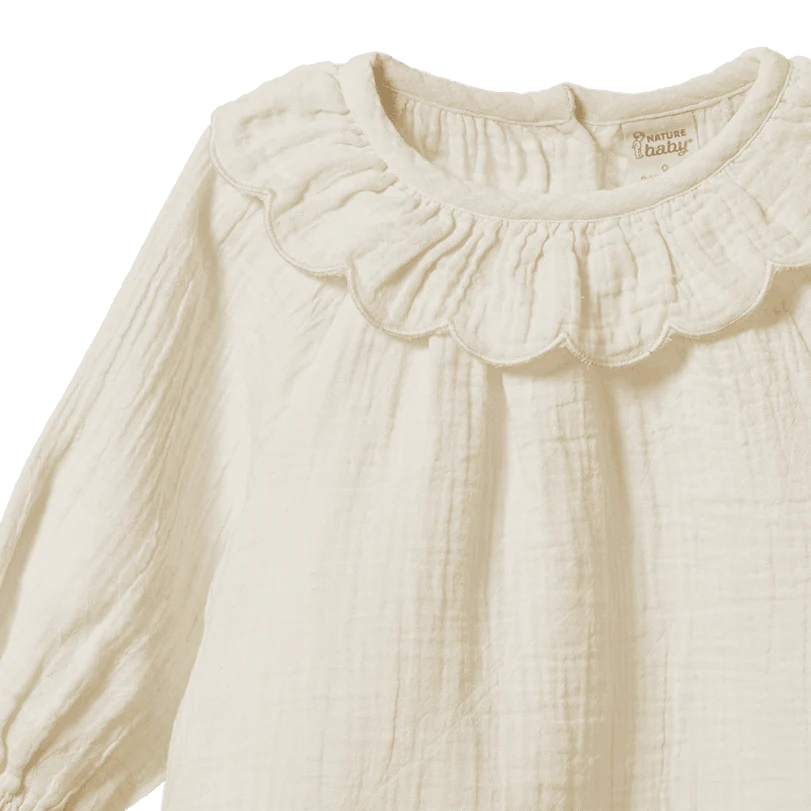 RUFFLE CAMERON BLOUSE - Natural | Nature Baby