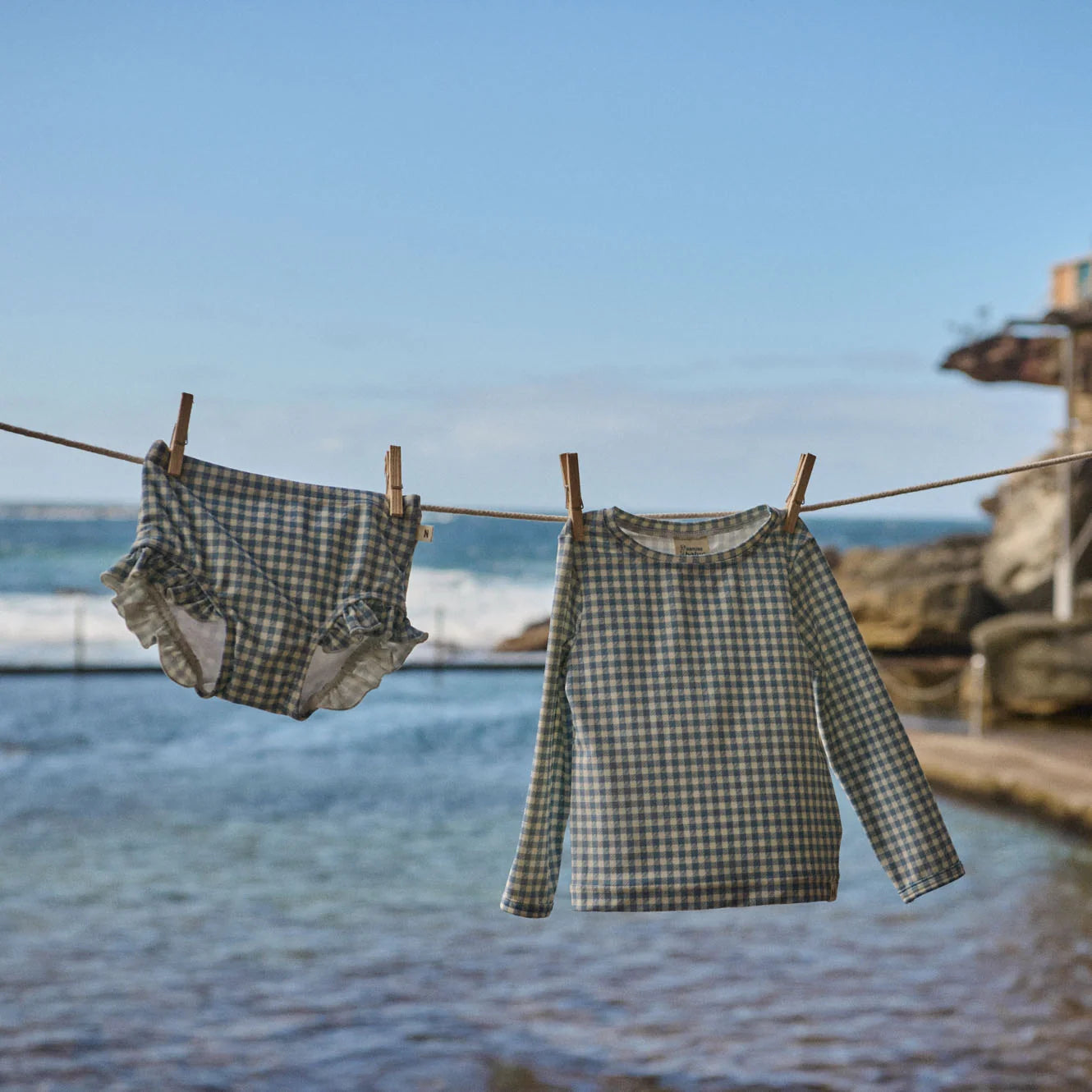SPLASH TOP - Blue Gingham | Nature Baby